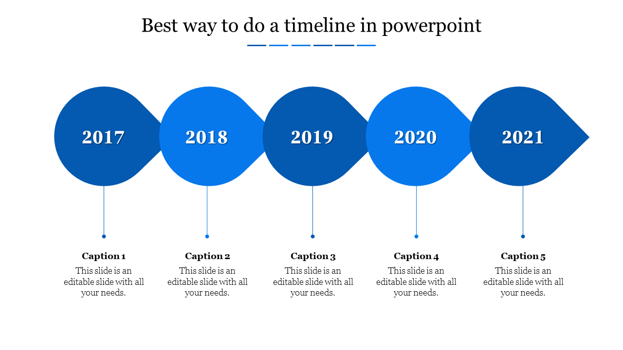 best way to do a timeline in powerpoint-Blue